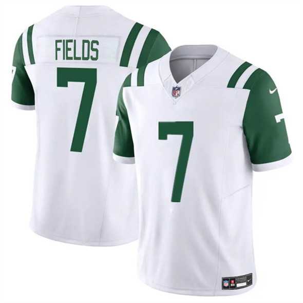 Men & Women & Youth New York Jets #7 Justin Fields White 2025 F.U.S.E. Classic Alternate Vapor Untouchable Limited Stitched Jersey